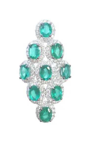 STEFERE Emerald Diamond Ring | Thumbnail 1