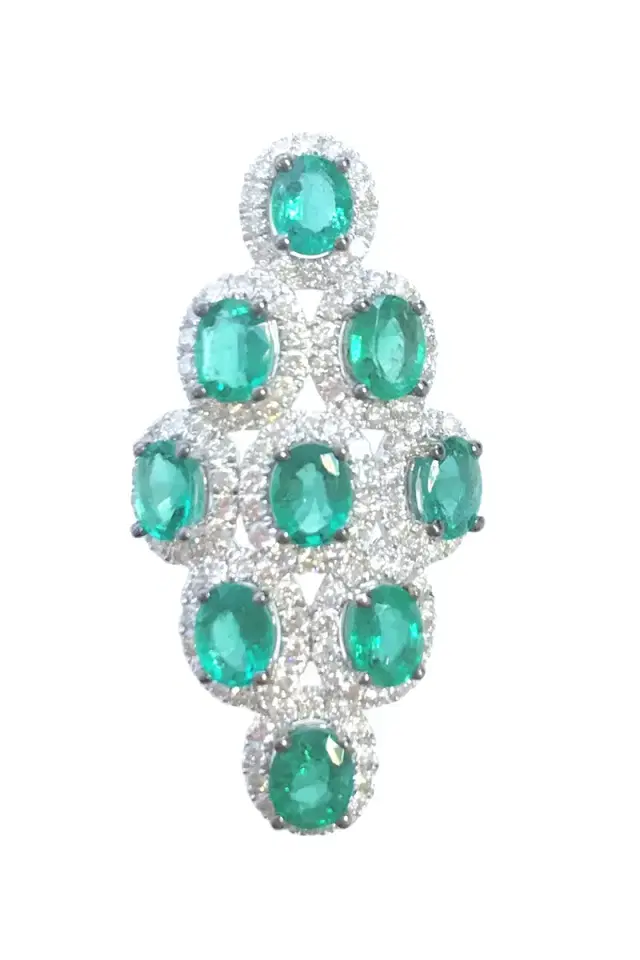 STEFERE Emerald Diamond Ring