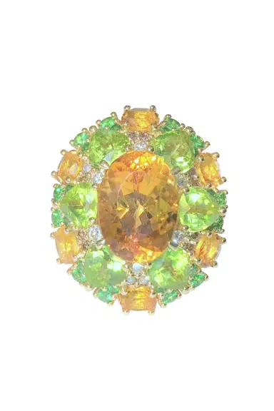 STEFERE Green Garnet Citrine Dome Ring | Thumbnail 1