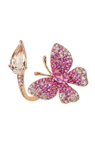 STEFERE Pink Sapphire Butterfly Open Ring | Thumbnail 1