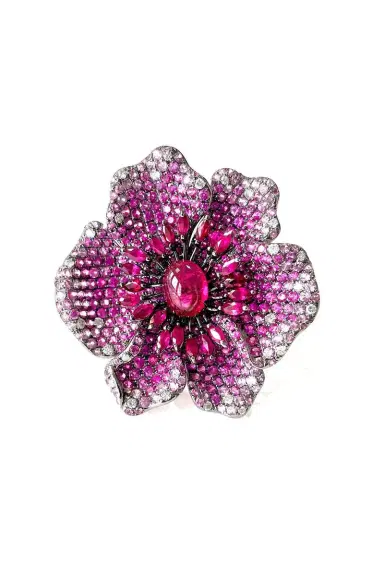 STEFERE Pink Sapphire Tourmaline Ruby Flower Ring | Thumbnail 1 STEFERE Pink Sapphire Tourmaline Ruby Flower Ring | Thumbnail 1