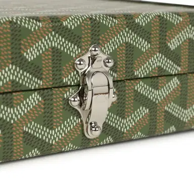 goyard Goyard Goyardine Canvas Khaki Minaudière Trunk Bag Palladium Hardware | Thumbnail 11 goyard Goyard Goyardine Canvas Khaki Minaudière Trunk Bag Palladium Hardware | Thumbnail 11
