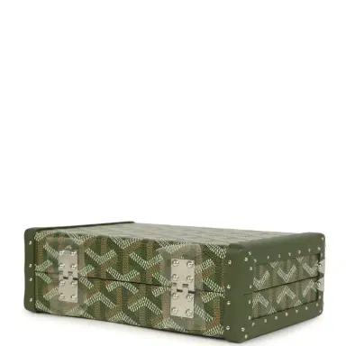 goyard Goyard Goyardine Canvas Khaki Minaudière Trunk Bag Palladium Hardware | Thumbnail 12 goyard Goyard Goyardine Canvas Khaki Minaudière Trunk Bag Palladium Hardware | Thumbnail 12