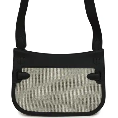 HERMÈS Hermes Mini Jypsiere Black and Ecru Toile H Black Swift Palladium Hardware | Thumbnail 4 HERMÈS Hermes Mini Jypsiere Black and Ecru Toile H Black Swift Palladium Hardware | Thumbnail 4
