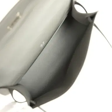 HERMÈS Pre-owned Hermes Kelly Pochette Gris Meyer Swift Paladium Hardware | Thumbnail 8 HERMÈS Pre-owned Hermes Kelly Pochette Gris Meyer Swift Paladium Hardware | Thumbnail 8