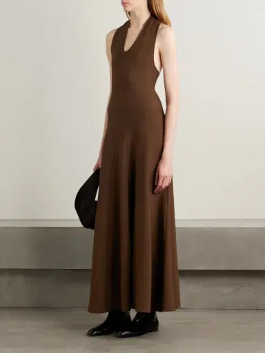 Khaite Melina Stretch-knit Halterneck Maxi Dress | Thumbnail 2 Khaite Melina Stretch-knit Halterneck Maxi Dress | Thumbnail 2