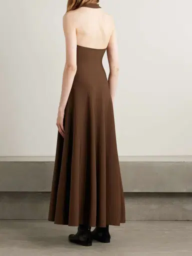 Khaite Melina Stretch-knit Halterneck Maxi Dress | Thumbnail 3 Khaite Melina Stretch-knit Halterneck Maxi Dress | Thumbnail 3