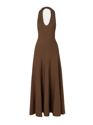 Khaite Melina Stretch-knit Halterneck Maxi Dress | Thumbnail 1 Khaite Melina Stretch-knit Halterneck Maxi Dress | Thumbnail 1