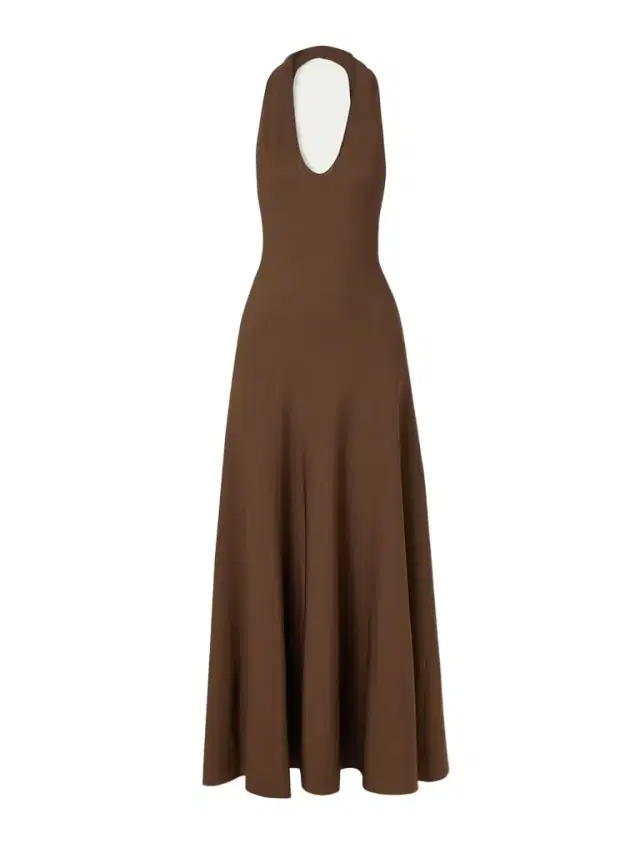 Melina Stretch-knit Halterneck Maxi Dress