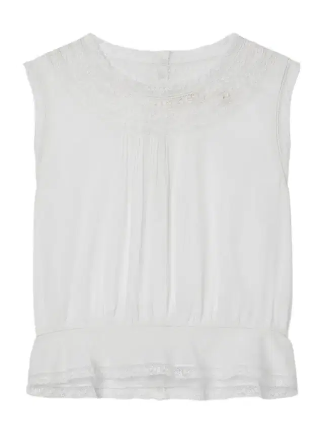 Lilibet Lace-trimmed Pintucked Organic Cotton-voile Top