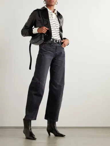 B SIDES Slim Lasso Cropped Mid-rise Wide-leg Jeans | Thumbnail 2 B SIDES Slim Lasso Cropped Mid-rise Wide-leg Jeans | Thumbnail 2