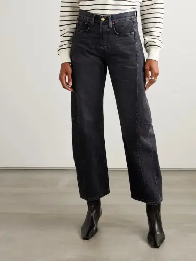 B SIDES Slim Lasso Cropped Mid-rise Wide-leg Jeans | Thumbnail 3 B SIDES Slim Lasso Cropped Mid-rise Wide-leg Jeans | Thumbnail 3