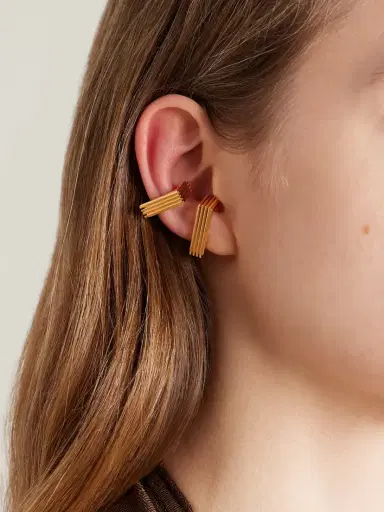 Khaite Empire Set Of Two Gold-plated Ear Cuffs | Thumbnail 2