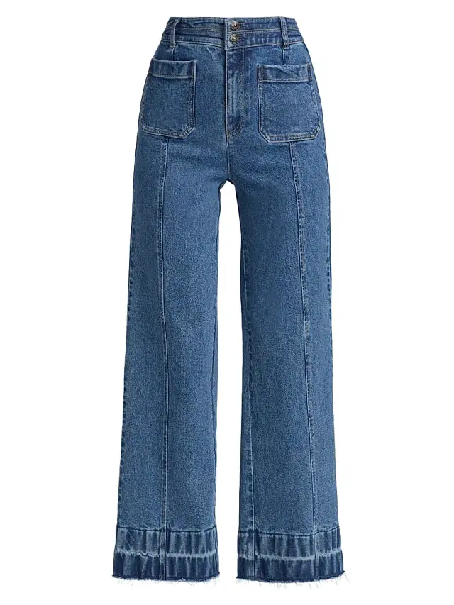 Cinq à Sept Women's Dorothea Wide-Leg Denim Pants - Saphir