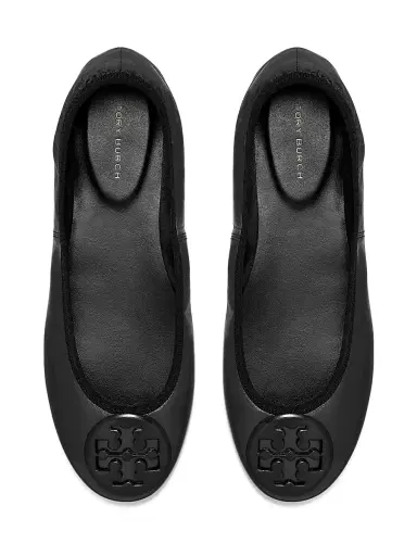 Tory Burch Women's Reva Logo Travel Ballet Flats - Perfect Black - Size 5.5 | Thumbnail 3 Tory Burch Women's Reva Logo Travel Ballet Flats - Perfect Black - Size 5.5 | Thumbnail 3