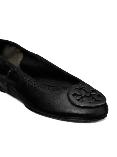 Tory Burch Women's Reva Logo Travel Ballet Flats - Perfect Black - Size 5.5 | Thumbnail 4 Tory Burch Women's Reva Logo Travel Ballet Flats - Perfect Black - Size 5.5 | Thumbnail 4