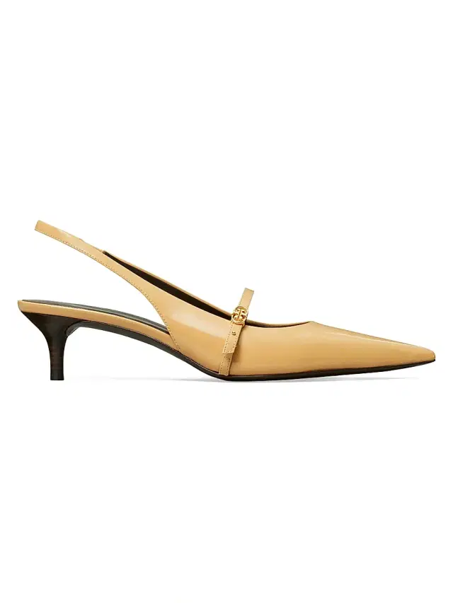 Tory Burch Women's Double T 45MM Leather Buckle Mary Janes - Cantucci
