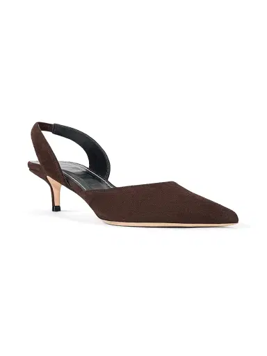 Staud Women's Sebastian 55MM Suede Slingback Pumps - Espresso - Size 9 | Thumbnail 2
