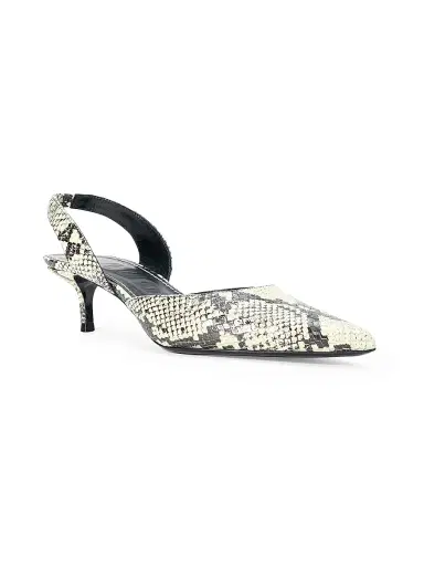 Staud Women's Sebastian Snake-Embossed Leather Slingback Pumps | Thumbnail 2