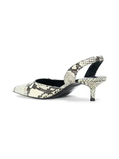 Staud Women's Sebastian Snake-Embossed Leather Slingback Pumps | Thumbnail 3