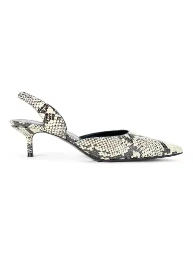 Staud Women's Sebastian Snake-Embossed Leather Slingback Pumps | Thumbnail 1