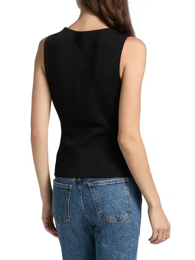 Staud Women's Marisa Vest Top - Black - Size XL | Thumbnail 5