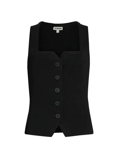 Staud Women's Marisa Vest Top - Black - Size XL | Thumbnail 1