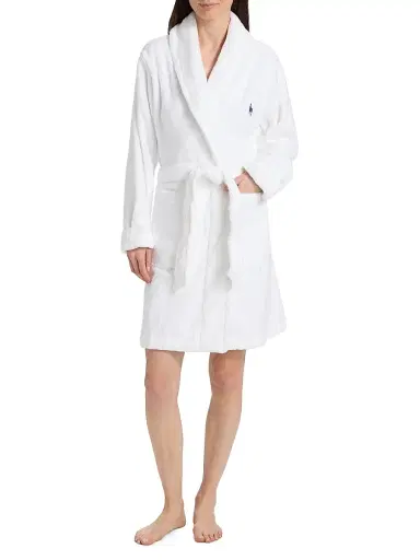 Polo Ralph Lauren Women's Iconic Bear Short Printed Robe | Thumbnail 2 Polo Ralph Lauren Women's Iconic Bear Short Printed Robe | Thumbnail 2