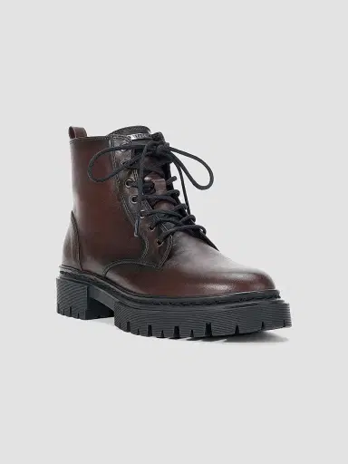 Staud Women's Henry Leather Combat Boots | Thumbnail 2 Staud Women's Henry Leather Combat Boots | Thumbnail 2