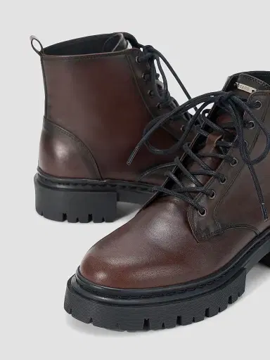 Staud Women's Henry Leather Combat Boots | Thumbnail 4 Staud Women's Henry Leather Combat Boots | Thumbnail 4