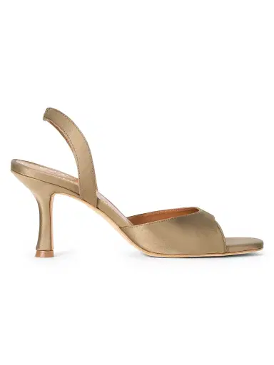 Staud Women's Brigitte Satin Slingback Sandals - Truffle - Size 5.5 | Thumbnail 1 Staud Women's Brigitte Satin Slingback Sandals - Truffle - Size 5.5 | Thumbnail 1