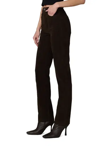Joe's Jeans Women's The Margot 32'' Vegan Suede Slim Pants - Dark Chocolate | Thumbnail 4 Joe's Jeans Women's The Margot 32'' Vegan Suede Slim Pants - Dark Chocolate | Thumbnail 4