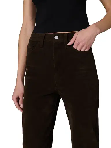 Joe's Jeans Women's The Margot 32'' Vegan Suede Slim Pants - Dark Chocolate | Thumbnail 6 Joe's Jeans Women's The Margot 32'' Vegan Suede Slim Pants - Dark Chocolate | Thumbnail 6