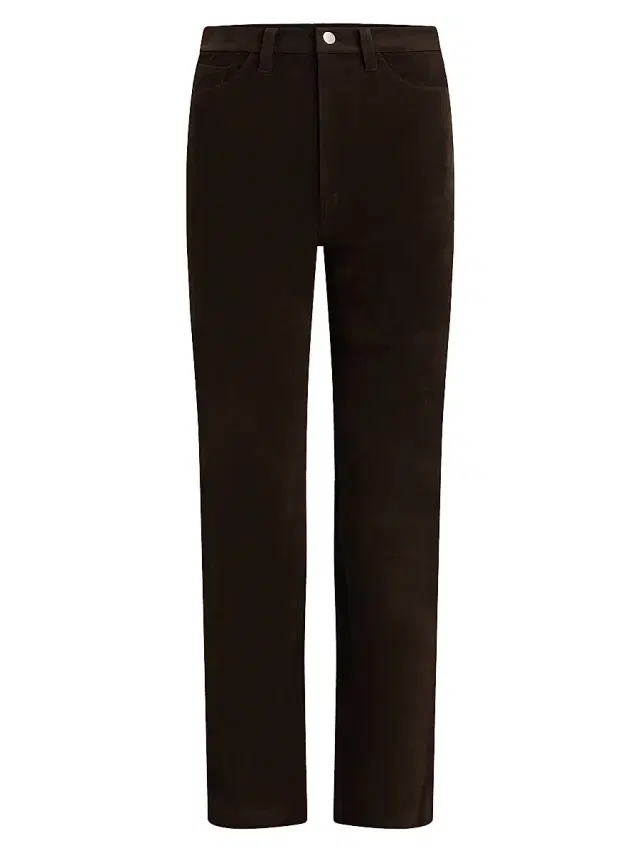 Women's The Margot 32'' Vegan Suede Slim Pants - Dark Chocolate