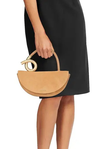 Cult Gaia Women's Azariah Suede Top Handle Bag - Camel | Thumbnail 5