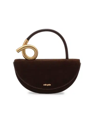 Cult Gaia Women's Azariah Suede Top Handle Bag - Camel | Thumbnail 1