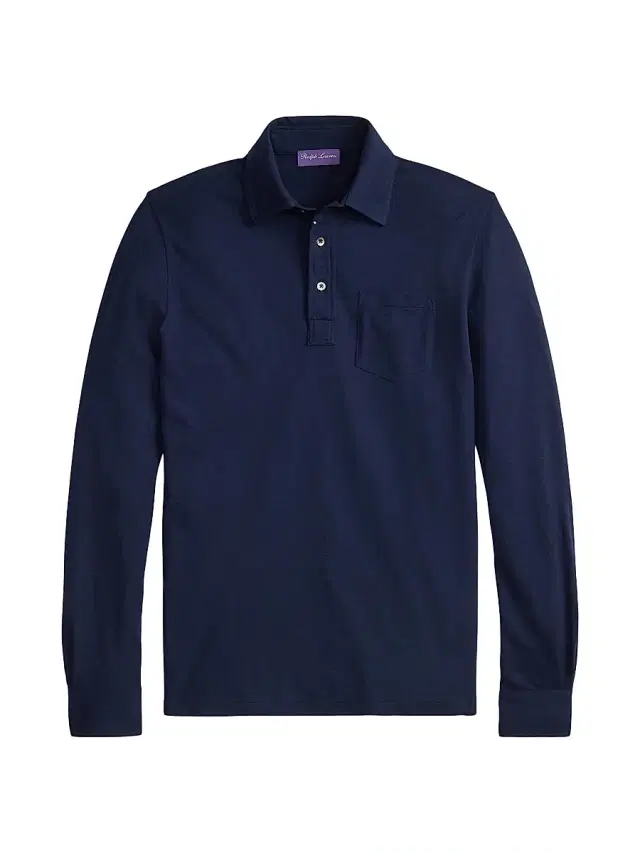 Ralph Lauren Purple Label Men's Cotton-Cashmere Piqué Polo Shirt - Classic Chairman Navy