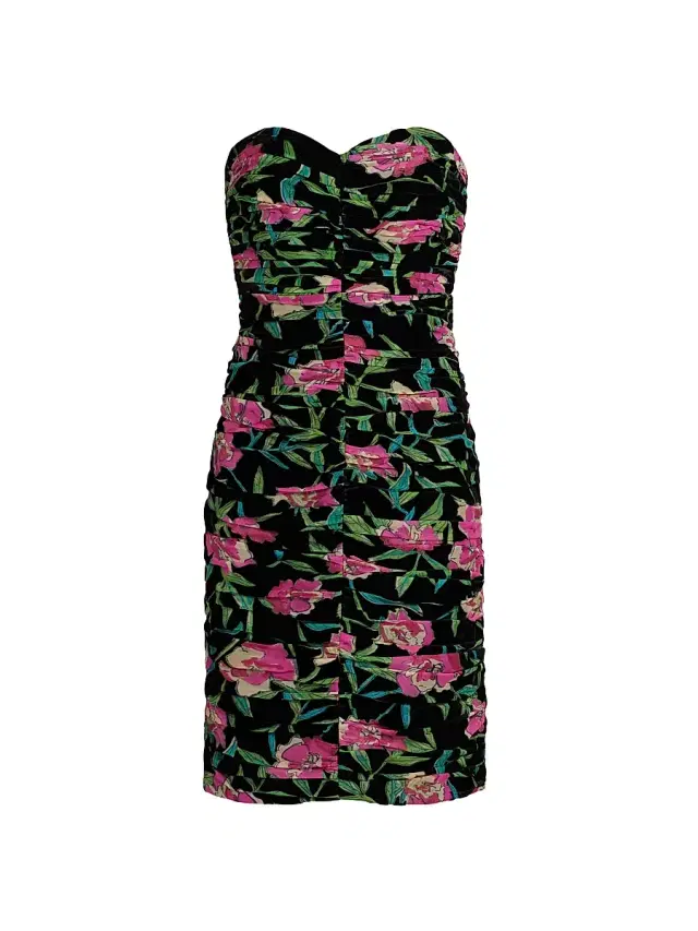 Milly Women's Chloe Burnout Velvet Sheath Dress - Black Pink
