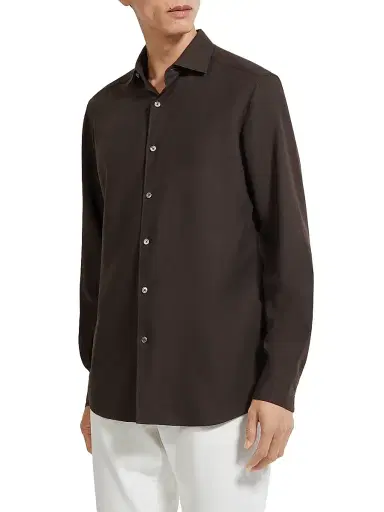 Zegna Men's Cashco Shirt | Thumbnail 3 Zegna Men's Cashco Shirt | Thumbnail 3
