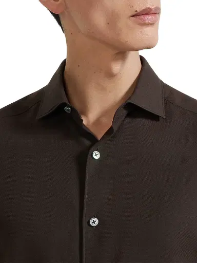 Zegna Men's Cashco Shirt | Thumbnail 5 Zegna Men's Cashco Shirt | Thumbnail 5