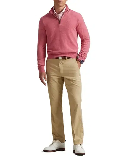 RLX Ralph Lauren Men's Cashmere Mock-Turtleneck Sweater - Strawberry Gelato Heather | Thumbnail 2