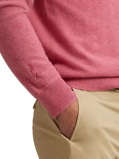 RLX Ralph Lauren Men's Cashmere Mock-Turtleneck Sweater - Strawberry Gelato Heather | Thumbnail 5