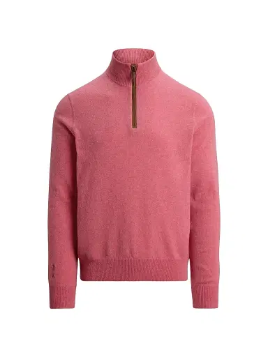 RLX Ralph Lauren Men's Cashmere Mock-Turtleneck Sweater - Strawberry Gelato Heather | Thumbnail 1