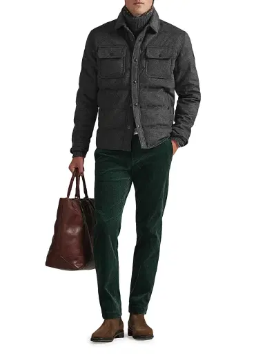 Polo Ralph Lauren Men's Quilted Wool-Blend Down Jacket | Thumbnail 2