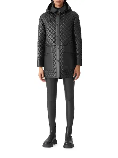 Mackage Women's Litzy Quilted Leather Coat - Black - Size XL | Thumbnail 2 Mackage Women's Litzy Quilted Leather Coat - Black - Size XL | Thumbnail 2