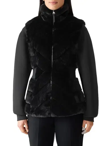 Mackage Women's Twiggy Faux-Fur Down Vest - Black | Thumbnail 3 Mackage Women's Twiggy Faux-Fur Down Vest - Black | Thumbnail 3