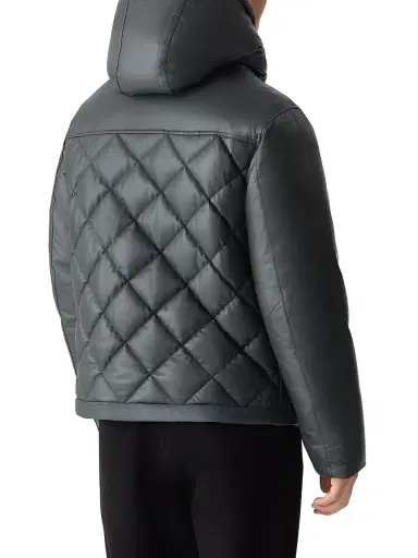 Mackage Men's Cash Shearling-Trim Quilted Jacket - Carbon - Size 46 | Thumbnail 4