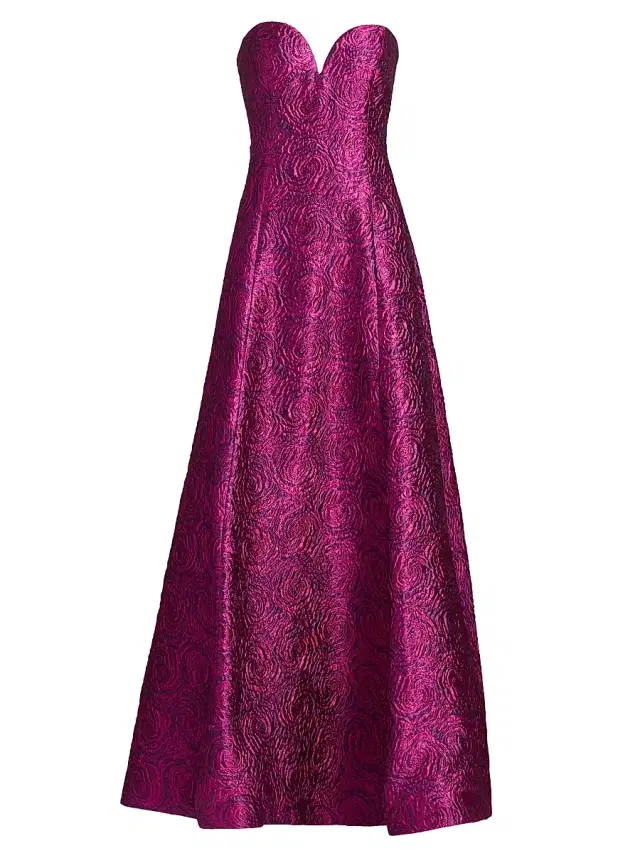 As It May Women's Mariana Jacquard Sweetheart Strapless Gown