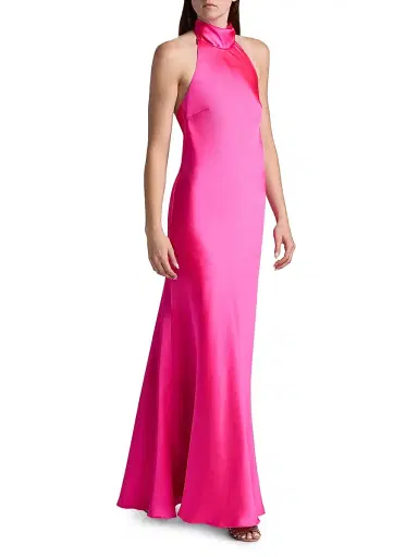 As It May Women's Sadie Satin Halterneck Gown | Thumbnail 4 As It May Women's Sadie Satin Halterneck Gown | Thumbnail 4
