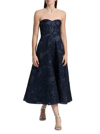 As It May Women's Avery Strapless Jacquard Midi-Dress | Thumbnail 2 As It May Women's Avery Strapless Jacquard Midi-Dress | Thumbnail 2